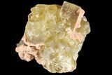Lustrous Yellow Cubic Fluorite/Barite Crystal Cluster - Morocco #84298-1